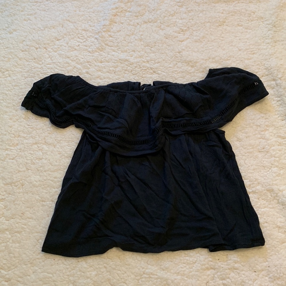 Hollister black off shoulder top